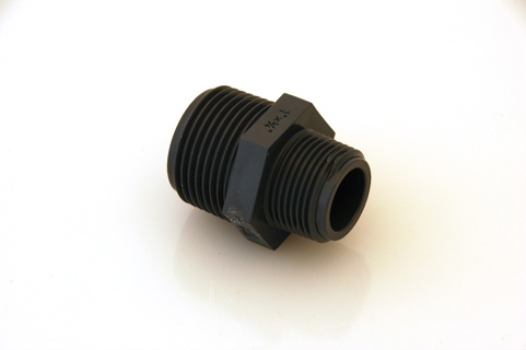 PVC adapter nipple 1 1/4" - 1" PN16