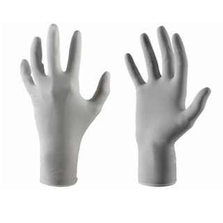Disposable latex gloves, dispenser for 100 items. Size: L