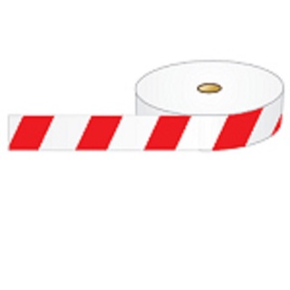 Barrier tape RED/WHITE 80mm x 500m