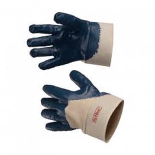 Glove blue with safety cuff NBR, coated. Size: 10