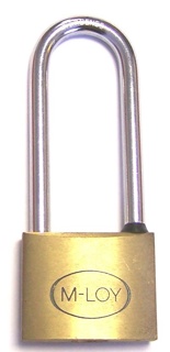 M-loy padlock brass AN407 GS40HB (high clamp)