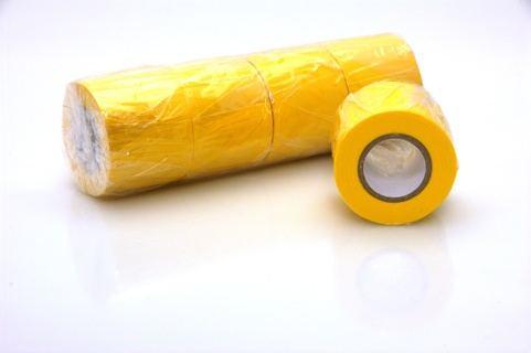 PVC tape geel 50mm x 10m