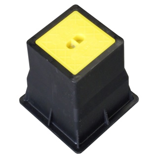 PP Surface box 140x140 yellow lid 'Peilbuis'