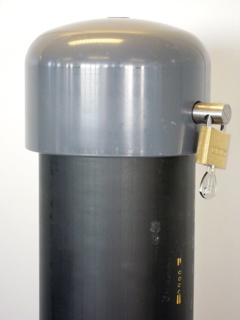 PVC-Schutzgehäuse Ø160 L=1,5m. Mit PVC-kappe und Borgpin
