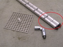 Aluminium measuring rod 5/8" L=1m ø25mm with cm/dm marking