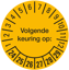 Prüfplaketten 'nächste Prüfung', Gelb Karte 18 st. (2024-2029)